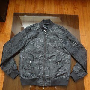 Members Only Men's Ma-1 Bomber Jacket Grey Camo M